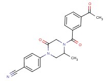 4-[4-(3-acetylbenzoyl)-5-methyl-2-oxo-1-piperazinyl]benzonitrile