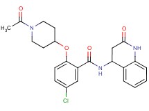 2-[(1-acetyl-4-piperidinyl)oxy]-5-chloro-N-(2-oxo-1,2,3,4-tetrahydro-4-quinolinyl)benzamide