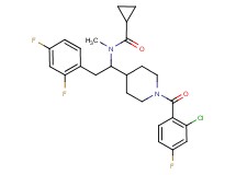 N-[1-[1-(2-chloro-4-fluorobenzoyl)-4-piperidinyl]-2-(2,4-difluorophenyl)ethyl]-N-methylcyclopropanecarboxamide