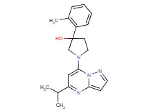 1-(5-isopropylpyrazolo[1,5-a]pyrimidin-7-yl)-3-(2-methylphenyl)-3-pyrrolidinol