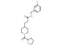 N-(3-chlorobenzyl)-3-[1-(tetrahydro-2-furanylcarbonyl)-4-piperidinyl]propanamide