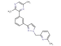 2,5-dimethyl-3-(3-{1-[(6-methyl-2-pyridinyl)methyl]-1H-pyrazol-3-yl}phenyl)pyrazine