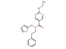 2-(ethylamino)-N-(2-furylmethyl)-N-(2-phenylethyl)-5-pyrimidinecarboxamide