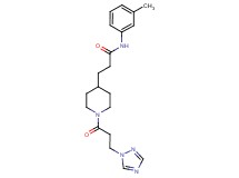 N-(3-methylphenyl)-3-{1-[3-(1H-1,2,4-triazol-1-yl)propanoyl]-4-piperidinyl}propanamide