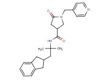 N-[2-(2,3-dihydro-1H-inden-2-yl)-1,1-dimethylethyl]-5-oxo-1-(4-pyridinylmethyl)-3-pyrrolidinecarboxamide