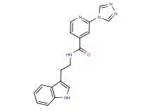 N-[2-(1H-indol-3-yl)ethyl]-2-(4H-1,2,4-triazol-4-yl)isonicotinamide