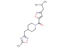 1-[(3-isobutyl-5-isoxazolyl)carbonyl]-4-[(5-methyl-1,2,4-oxadiazol-3-yl)methyl]piperidine