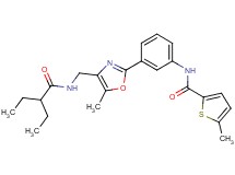 N-[3-(4-{[(2-ethylbutanoyl)amino]methyl}-5-methyl-1,3-oxazol-2-yl)phenyl]-5-methyl-2-thiophenecarboxamide