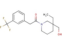 (3-ethyl-1-{[3-(trifluoromethyl)phenyl]acetyl}-3-piperidinyl)methanol