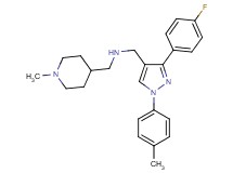 1-[3-(4-fluorophenyl)-1-(4-methylphenyl)-1H-pyrazol-4-yl]-N-[(1-methyl-4-piperidinyl)methyl]methanamine
