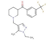 {1-[(1-ethyl-5-methyl-1H-pyrazol-4-yl)methyl]-3-piperidinyl}[3-(trifluoromethyl)phenyl]methanone