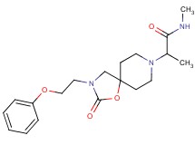 N-methyl-2-[2-oxo-3-(2-phenoxyethyl)-1-oxa-3,8-diazaspiro[4.5]dec-8-yl]propanamide