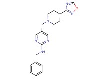 N-benzyl-5-{[4-(1,2,4-oxadiazol-3-yl)piperidin-1-yl]methyl}pyrimidin-2-amine