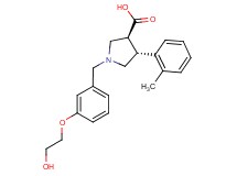 (3S*,4R*)-1-[3-(2-hydroxyethoxy)benzyl]-4-(2-methylphenyl)pyrrolidine-3-carboxylic acid