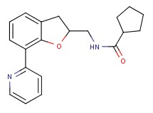 N-{[7-(2-pyridinyl)-2,3-dihydro-1-benzofuran-2-yl]methyl}cyclopentanecarboxamide