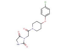 3-{2-[4-(4-chlorophenoxy)-1-piperidinyl]-2-oxoethyl}-2,4-imidazolidinedione