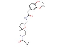 N-{[8-(cyclopropylcarbonyl)-1-oxa-8-azaspiro[4.5]dec-2-yl]methyl}-2-(3,4-dimethoxyphenyl)acetamide