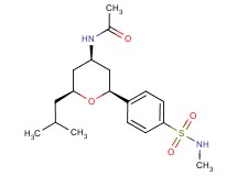 N-((2S*,4R*,6S*)-2-isobutyl-6-{4-[(methylamino)sulfonyl]phenyl}tetrahydro-2H-pyran-4-yl)acetamide