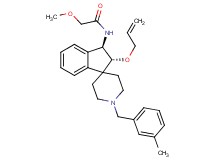 N-[(2R*,3R*)-2-(allyloxy)-1'-(3-methylbenzyl)-2,3-dihydrospiro[indene-1,4'-piperidin]-3-yl]-2-methoxyacetamide