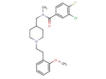 3-chloro-4-fluoro-N-({1-[2-(2-methoxyphenyl)ethyl]-4-piperidinyl}methyl)-N-methylbenzamide
