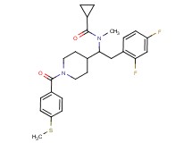 N-(2-(2,4-difluorophenyl)-1-{1-[4-(methylthio)benzoyl]-4-piperidinyl}ethyl)-N-methylcyclopropanecarboxamide