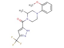4-(2-methoxyphenyl)-2-methyl-1-{[3-(trifluoromethyl)-1H-pyrazol-5-yl]carbonyl}piperazine