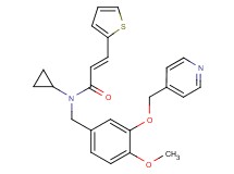 (2E)-N-cyclopropyl-N-[4-methoxy-3-(4-pyridinylmethoxy)benzyl]-3-(2-thienyl)acrylamide