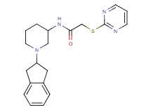 N-[1-(2,3-dihydro-1H-inden-2-yl)-3-piperidinyl]-2-(2-pyrimidinylthio)acetamide