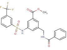 methyl 3-[(benzoylamino)methyl]-5-({[3-(trifluoromethyl)phenyl]sulfonyl}amino)benzoate