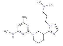 2-(3-{1-[3-(dimethylamino)propyl]-1H-imidazol-2-yl}-1-piperidinyl)-N,6-dimethyl-4-pyrimidinamine