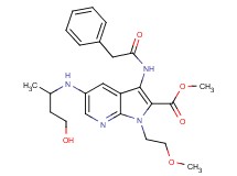 methyl 5-[(3-hydroxy-1-methylpropyl)amino]-1-(2-methoxyethyl)-3-[(phenylacetyl)amino]-1H-pyrrolo[2,3-b]pyridine-2-carboxylate