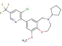 7-[3-chloro-5-(trifluoromethyl)-2-pyridinyl]-4-cyclopentyl-9-methoxy-2,3,4,5-tetrahydro-1,4-benzoxazepine