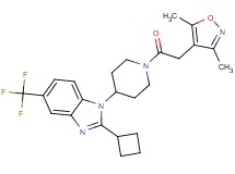 2-cyclobutyl-1-{1-[(3,5-dimethyl-4-isoxazolyl)acetyl]-4-piperidinyl}-5-(trifluoromethyl)-1H-benzimidazole