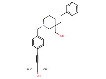 4-(4-{[3-(hydroxymethyl)-3-(2-phenylethyl)-1-piperidinyl]methyl}phenyl)-2-methyl-3-butyn-2-ol