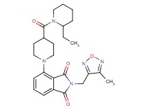 4-{4-[(2-ethyl-1-piperidinyl)carbonyl]-1-piperidinyl}-2-[(4-methyl-1,2,5-oxadiazol-3-yl)methyl]-1H-isoindole-1,3(2H)-dione