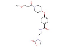 4-{[1-(3-methoxypropanoyl)-4-piperidinyl]oxy}-N-[2-(2-oxo-1,3-oxazolidin-3-yl)ethyl]benzamide