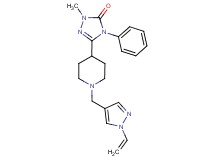 2-methyl-4-phenyl-5-{1-[(1-vinyl-1H-pyrazol-4-yl)methyl]piperidin-4-yl}-2,4-dihydro-3H-1,2,4-triazol-3-one