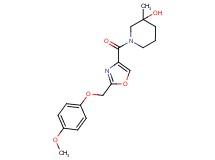 1-({2-[(4-methoxyphenoxy)methyl]-1,3-oxazol-4-yl}carbonyl)-3-methylpiperidin-3-ol
