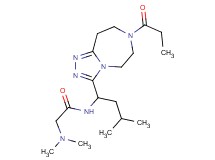 N~2~,N~2~-dimethyl-N~1~-[3-methyl-1-(7-propionyl-6,7,8,9-tetrahydro-5H-[1,2,4]triazolo[4,3-d][1,4]diazepin-3-yl)butyl]glycinamide