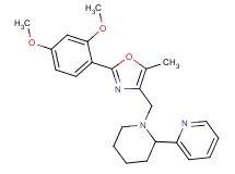 2-(1-{[2-(2,4-dimethoxyphenyl)-5-methyl-1,3-oxazol-4-yl]methyl}-2-piperidinyl)pyridine