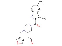 2-[4-[(3,5-dimethyl-1H-indol-2-yl)carbonyl]-1-(3-furylmethyl)-2-piperazinyl]ethanol