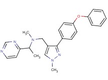 N-methyl-N-{[1-methyl-3-(4-phenoxyphenyl)-1H-pyrazol-4-yl]methyl}-1-(4-pyrimidinyl)ethanamine