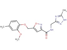 5-[(2-methoxy-4-methylphenoxy)methyl]-N-[(5-methyl-1H-1,2,4-triazol-3-yl)methyl]isoxazole-3-carboxamide