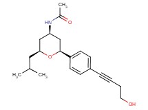 N-{(2S*,4R*,6S*)-2-[4-(4-hydroxybut-1-yn-1-yl)phenyl]-6-isobutyltetrahydro-2H-pyran-4-yl}acetamide