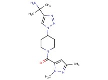 2-(1-{1-[(1,3-dimethyl-1H-pyrazol-5-yl)carbonyl]-4-piperidinyl}-1H-1,2,3-triazol-4-yl)-2-propanamine