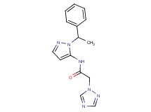 N-[1-(1-phenylethyl)-1H-pyrazol-5-yl]-2-(1H-1,2,4-triazol-1-yl)acetamide