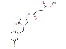 methyl 4-{[1-(3-fluorobenzyl)-5-oxo-3-pyrrolidinyl]amino}-4-oxobutanoate
