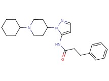 N-[1-(1-cyclohexyl-4-piperidinyl)-1H-pyrazol-5-yl]-3-phenylpropanamide