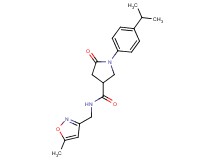 1-(4-isopropylphenyl)-N-[(5-methyl-3-isoxazolyl)methyl]-5-oxo-3-pyrrolidinecarboxamide