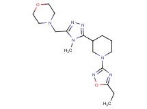 4-({5-[1-(5-ethyl-1,2,4-oxadiazol-3-yl)piperidin-3-yl]-4-methyl-4H-1,2,4-triazol-3-yl}methyl)morpholine